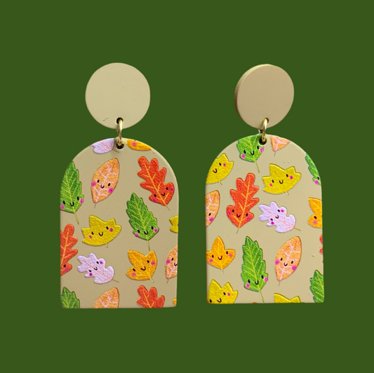 Baby leaf earrings