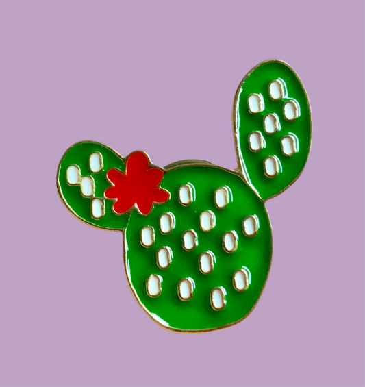 Flower cacti pin