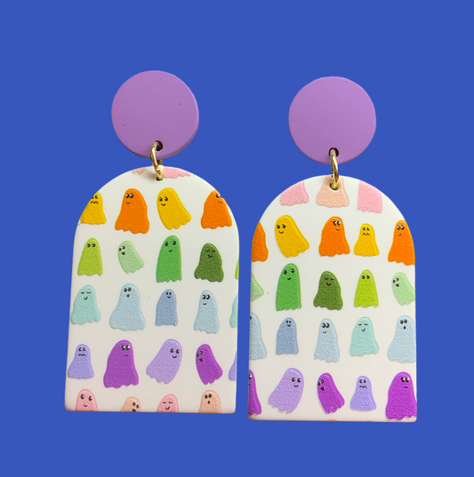 Rainbow spooky earrings